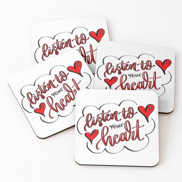 Item preview, Listen To Your Heart Sticker designed and sold by calligraphallee.