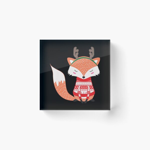 Item preview, Cute Fox Winter Christmas Ugly Sweater Funny Foxes Lover  designed and sold by MagicJohnson22.
