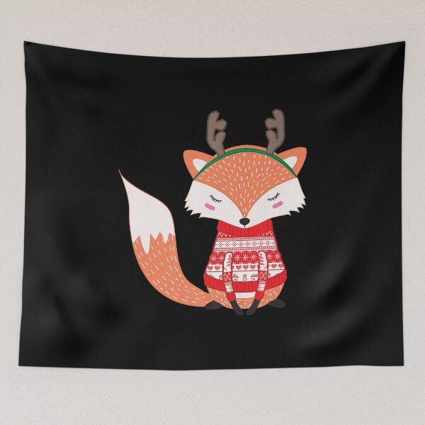 Item preview, Cute Fox Winter Christmas Ugly Sweater Funny Foxes Lover  designed and sold by MagicJohnson22.