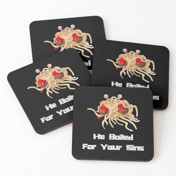 Item preview, Flying Spaghetti Monster - He Boiled For Your Sins designed and sold by sherwinc.