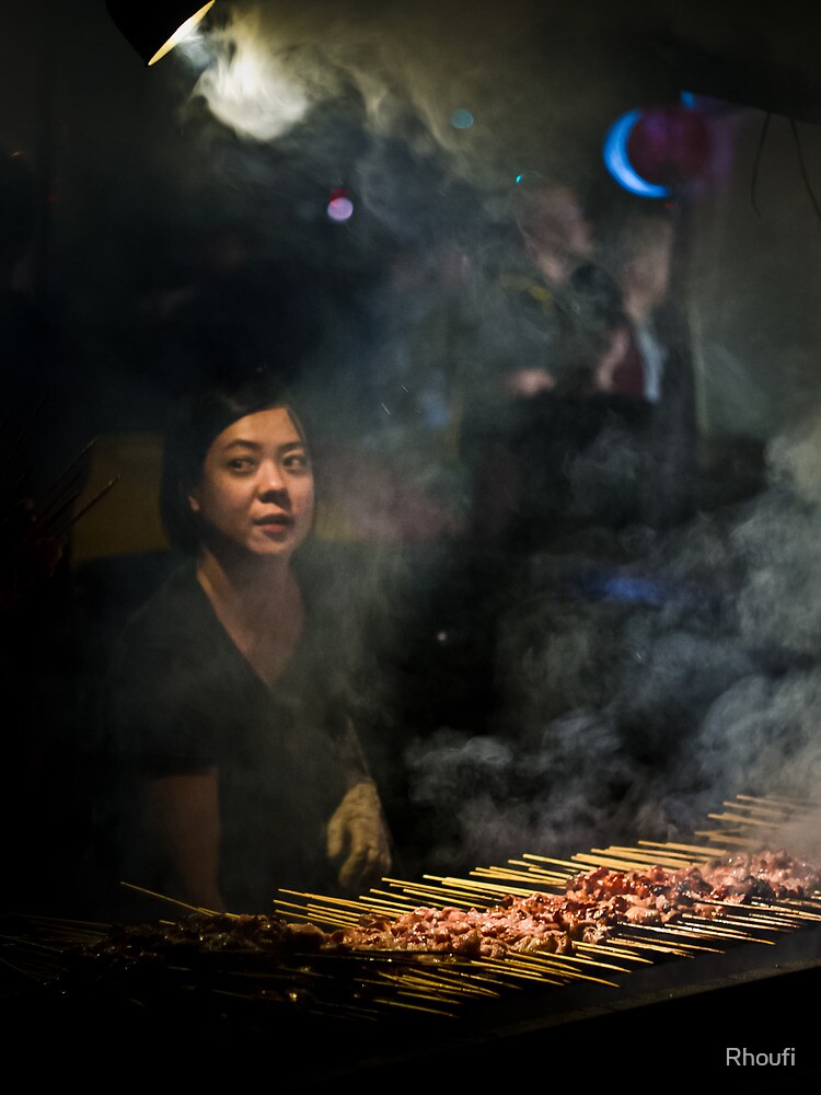 Satay Vendor - White Night by Rhoufi