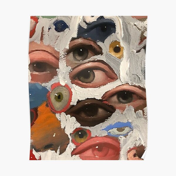 aesthetic vintage eye painting design Poster
