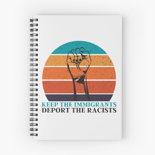 Item preview, Keep The Immigrants Deport The Racists | Retro Equality Sunset 5 designed and sold by KauzSL.