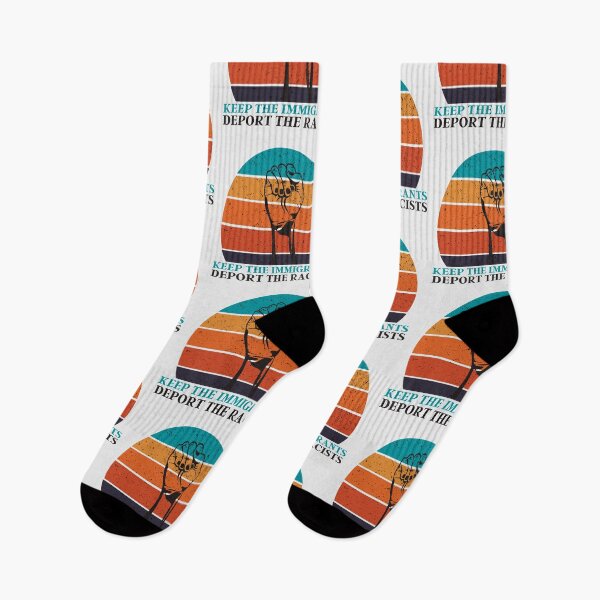 Item preview, Keep The Immigrants Deport The Racists | Retro Equality Sunset 5 designed and sold by KauzSL.