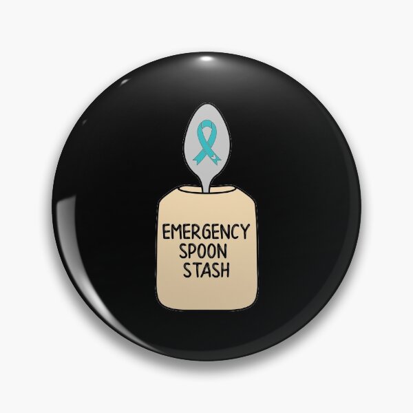 Item preview, Dysautonomia Emergency Spoon Stash  - Teal Awareness Ribbon Spoons for October designed and sold by NotEnoughSpoons.