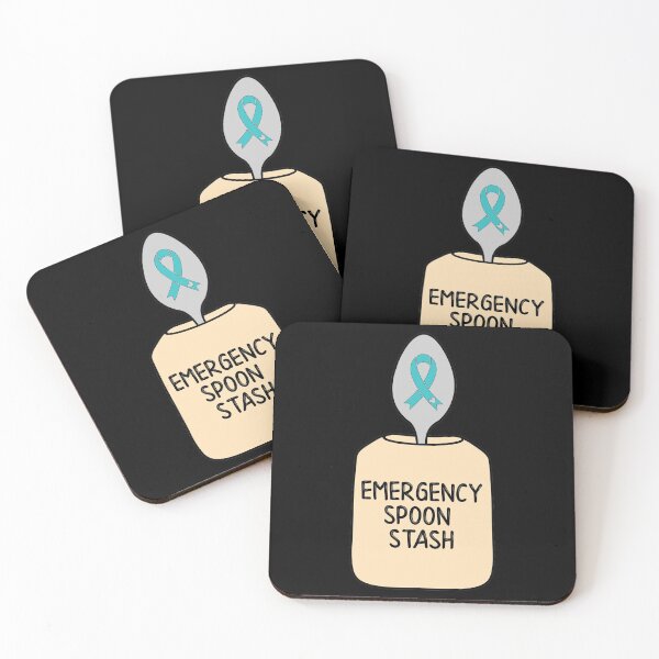 Item preview, Dysautonomia Emergency Spoon Stash  - Teal Awareness Ribbon Spoons for October designed and sold by NotEnoughSpoons.