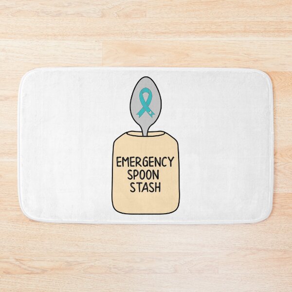 Item preview, Dysautonomia Emergency Spoon Stash  - Teal Awareness Ribbon Spoons for October designed and sold by NotEnoughSpoons.