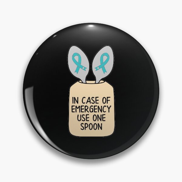 Item preview, Dysautonomia In Case of Emergency Use One Spoon  - Teal Awareness Ribbon Spoons for October designed and sold by NotEnoughSpoons.