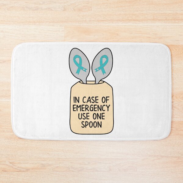 Item preview, Dysautonomia In Case of Emergency Use One Spoon  - Teal Awareness Ribbon Spoons for October designed and sold by NotEnoughSpoons.