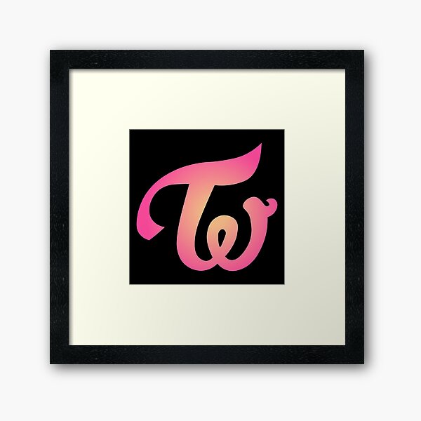 Twice Logo Black And White Framed Art Print By Lseren Redbubble