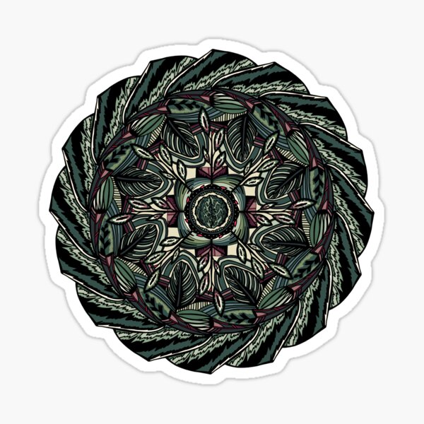 House Plants Mandala Sticker
