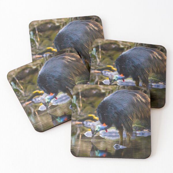 Item preview, Cassowary drinking from a tropical stream designed and sold by Jaykayl.