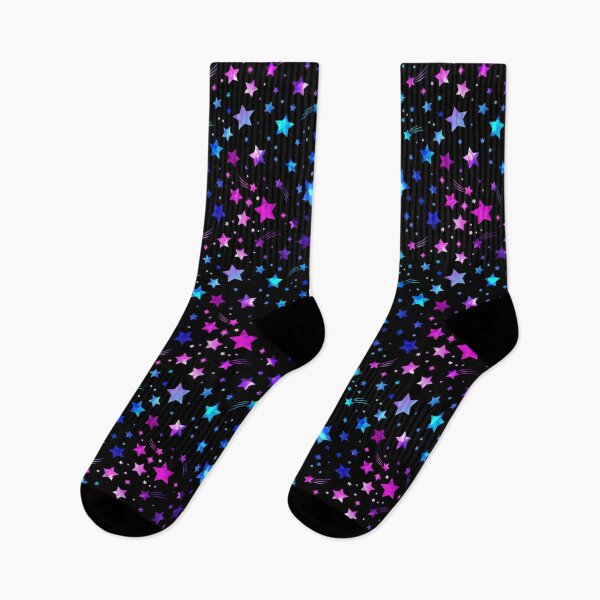 Item preview, Aesthetic Stars Blue Purple Pink Meteor Shower Asteroids Space Pattern designed and sold by Spaceshipsells.