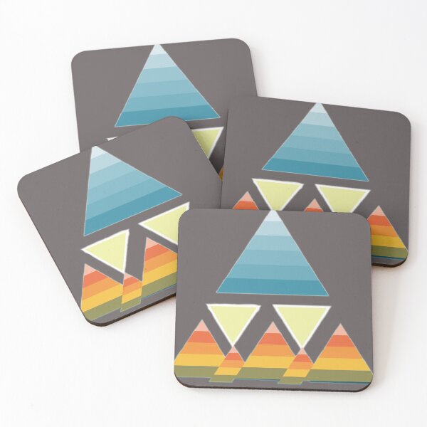 Item preview, beautiful mountain illustration in triangle designed and sold by The Pattern Artist.