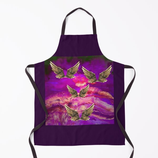 Gold Wing Purple Fuschia Apron