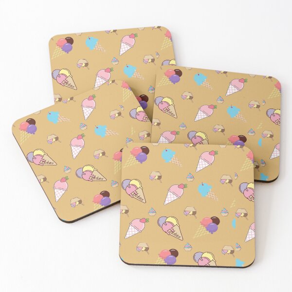 Item preview, Caramel brown cute ice cream pattern gift design designed and sold by Michael Schmidt.
