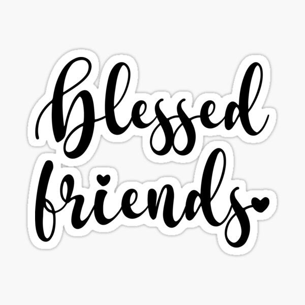 Blessed Friends, Girly Christian Friendship Sticker