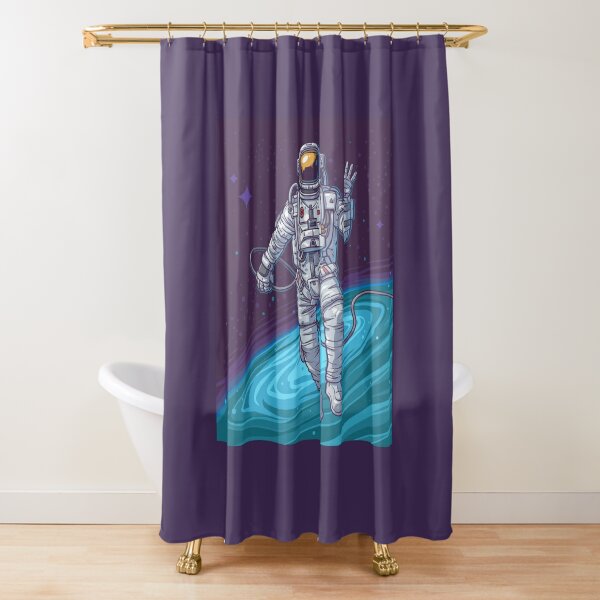 Astronaut Suit Shower Curtains Redbubble - pink space suit roblox