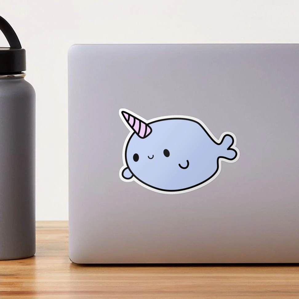  Narwhal Sticker Kawaii Stickers Waterbottle Sticker Tumblr  Stickers Laptop Stickers Vinyl Stickers : Electronics