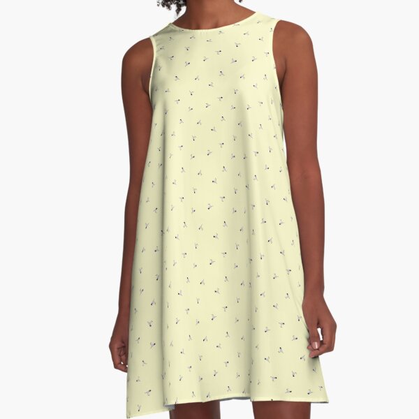 Scattered Hoodies (lemon) A-Line Dress