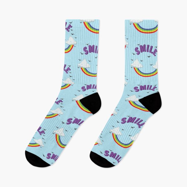 Item preview, Rainbow Smiling In The Clouds with Birds designed and sold by LotusBlue77.
