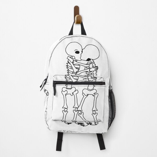 Item preview, Black and white skeletons kissing love for halloween designed and sold by Astralia.