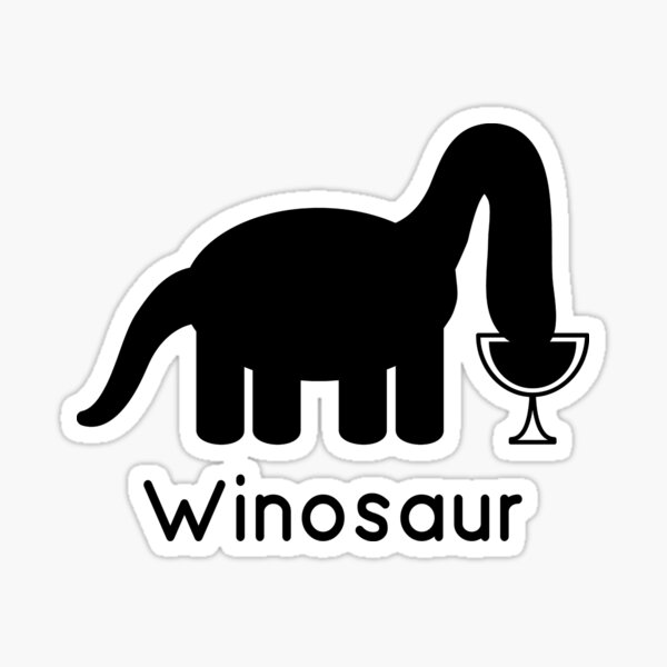 Item preview, Winosaur - Wine Drinking Cartoon Dinosaur designed and sold by PKHalford.