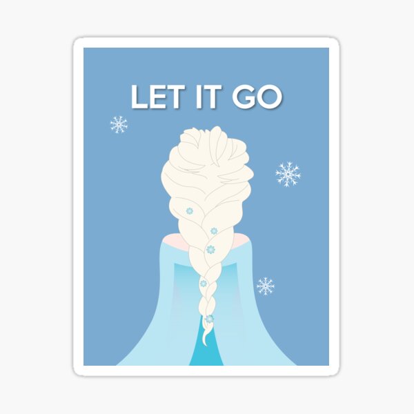 "Let It Go Snow Queen Ice Princess" Sticker by PaintedRose Redbubble