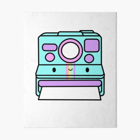 Vintage Camera 1980's Instant Photo Cute Kawaii Art Board Print