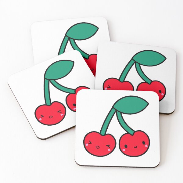 Item preview, Kawaii Cherries - Cute Fruit Twin Cherry designed and sold by mariekawaii.