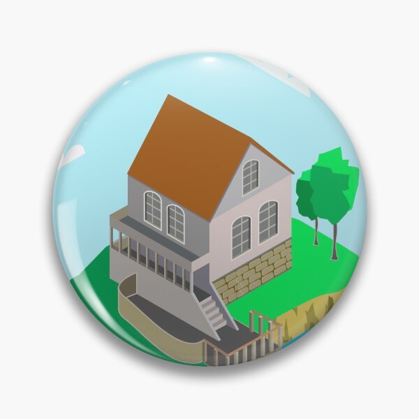 Item preview, Isometric country house by the lake designed and sold by AlenserArt.