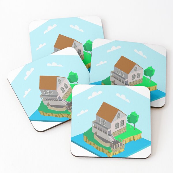 Item preview, Isometric country house by the lake designed and sold by AlenserArt.