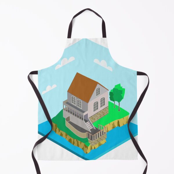 Item preview, Isometric country house by the lake designed and sold by AlenserArt.