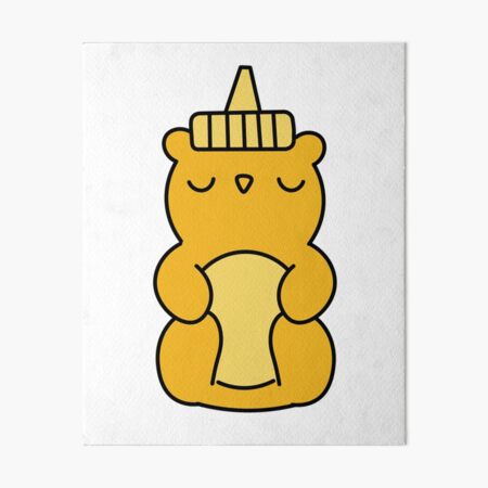 Download Kawaii Honey Bear Cute Squeeze Bottle Golden Yellow Design Art Board Print By Mariekawaii Redbubble PSD Mockup Templates