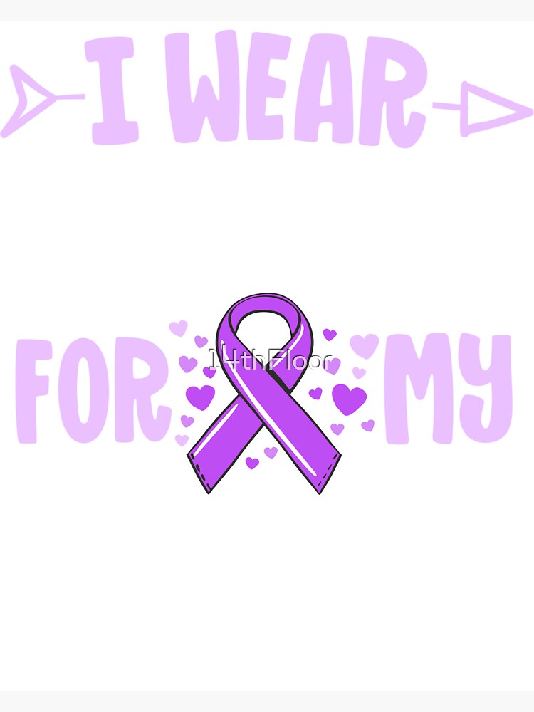 I Wear Purple For My Mother Alzheimers Mom Family Awareness Magnet for  Sale by 14thFloor