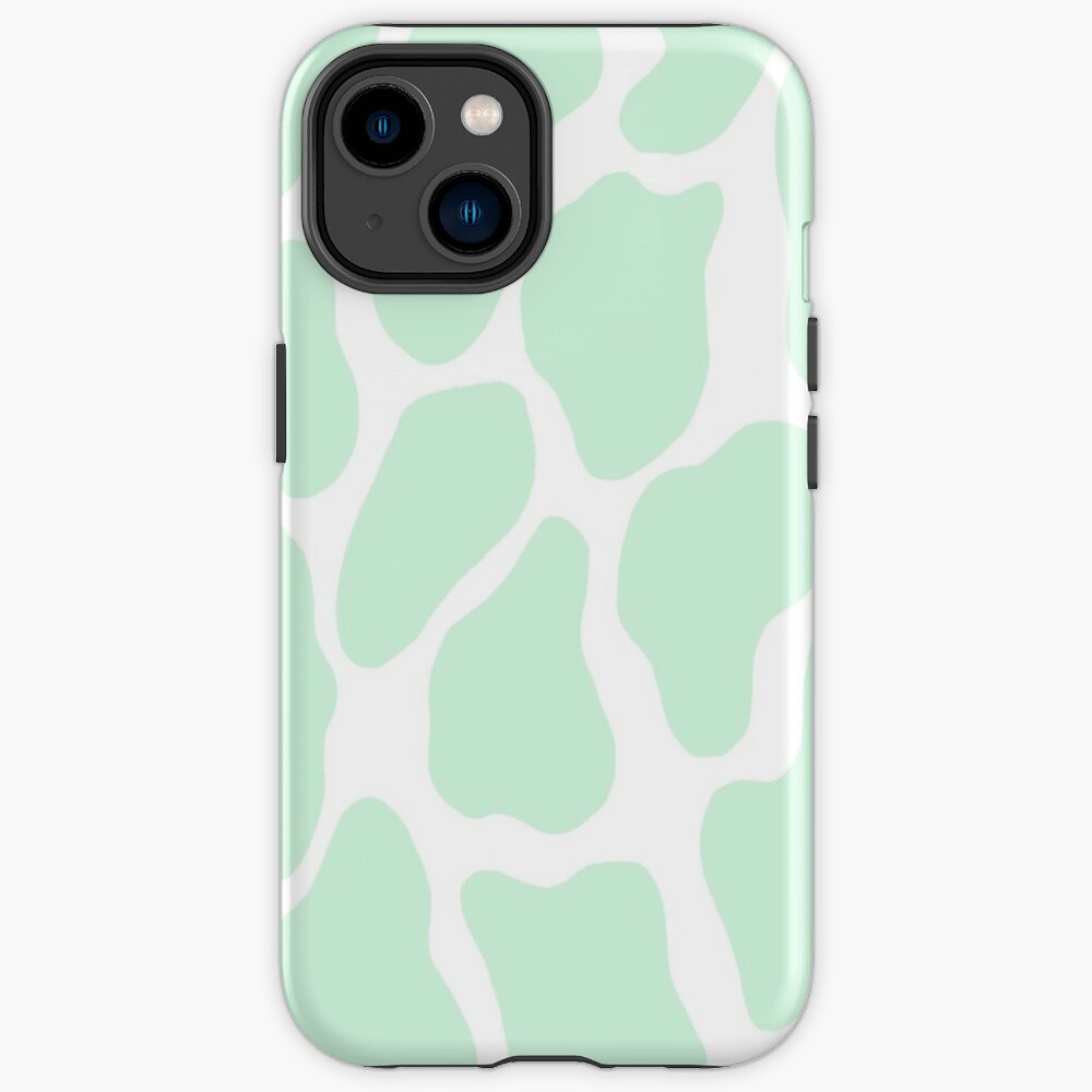 Mint Green Cow Print iPhone Case