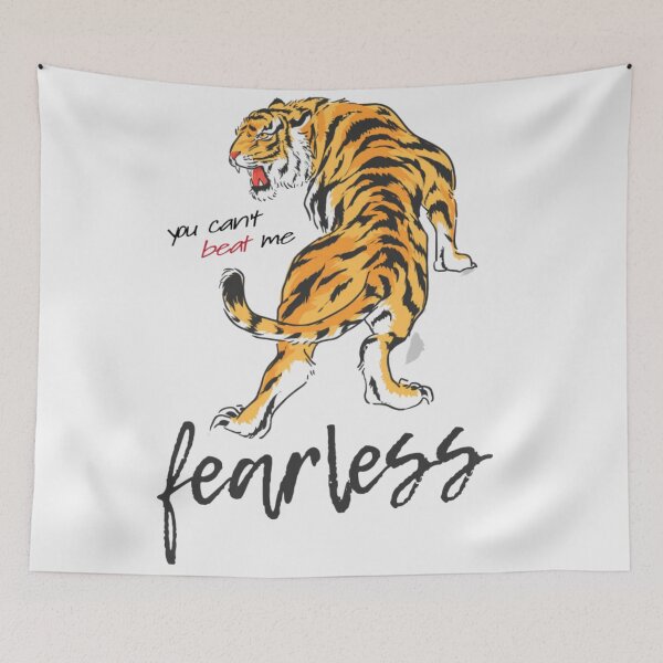 Item preview, fearless tiger designed and sold by Rakos-Merch.
