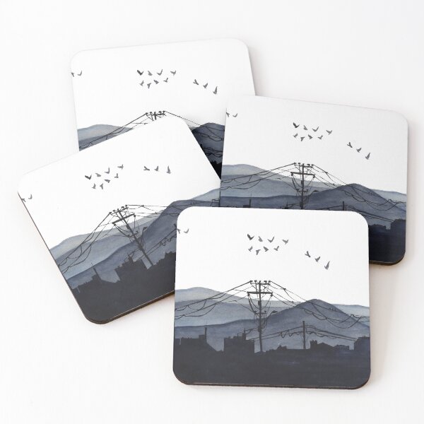 Item preview, Watercolor city silhouette designed and sold by LLLUID.
