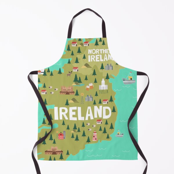 Item preview, IRELAND illustrated map designed and sold by Trio's Stuff.