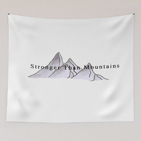 Item preview, Love Strong Like Mountains Black and White Design designed and sold by NancyArtDesigns.
