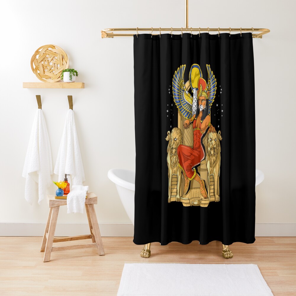 "Egyptian Goddess Lioness Sekhmet" Shower Curtain for Sale by