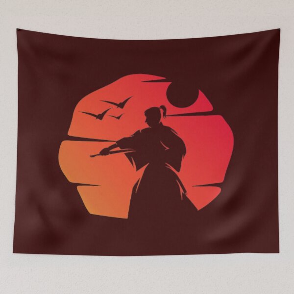 Item preview, samurai sunset designed and sold by Rakos-Merch.
