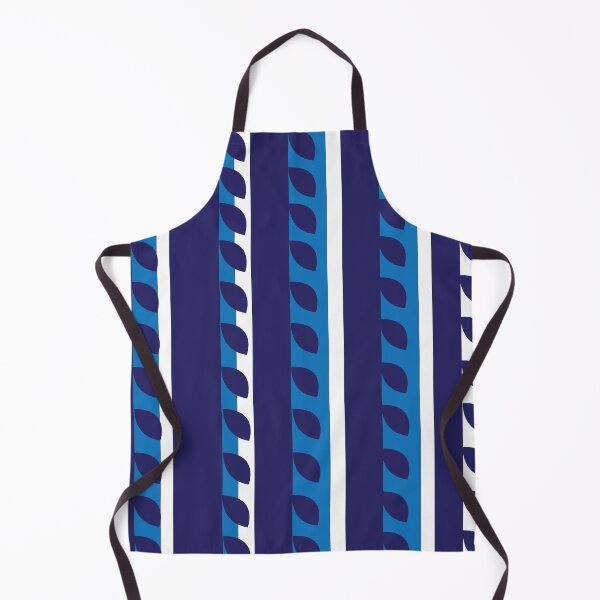Item preview, Nautical Navy White Stripe Leaves designed and sold by Nisha Prabhu.