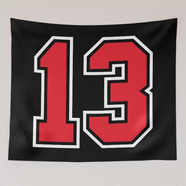 Item preview, 13 Black Red thirteen Number Jersey designed and sold by infrontofyou.