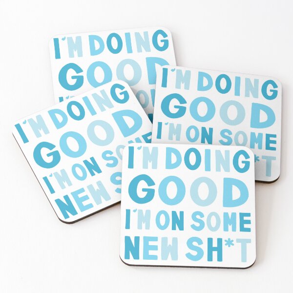 Item preview, I'm Doing Good I'm On Some New Sh*t Taylor Swift The 1 Lyrics - Blues Transparent designed and sold by DesignsByGG.