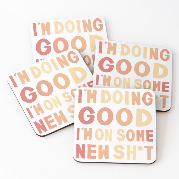 Item preview, I'm Doing Good I'm On Some New Sh*t Taylor Swift The 1 Lyrics - Orange Transparent designed and sold by DesignsByGG.