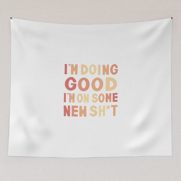 Item preview, I'm Doing Good I'm On Some New Sh*t Taylor Swift The 1 Lyrics - Orange Transparent designed and sold by DesignsByGG.