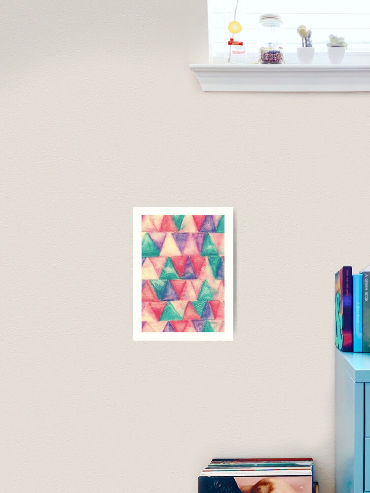 Thumbnail 2 of 3, Art Print, Colourful Triangle Shape designed and sold by SwePattern.