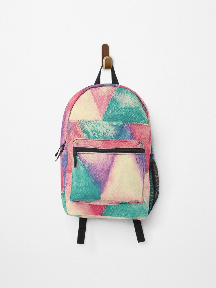 Thumbnail 1 of 3, Backpack, Colourful Triangle Shape designed and sold by SwePattern.