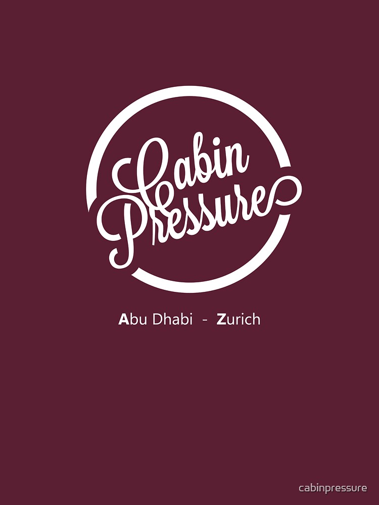 "Cabin Pressure Abu Dhabi - Zurich" T-shirt by ...